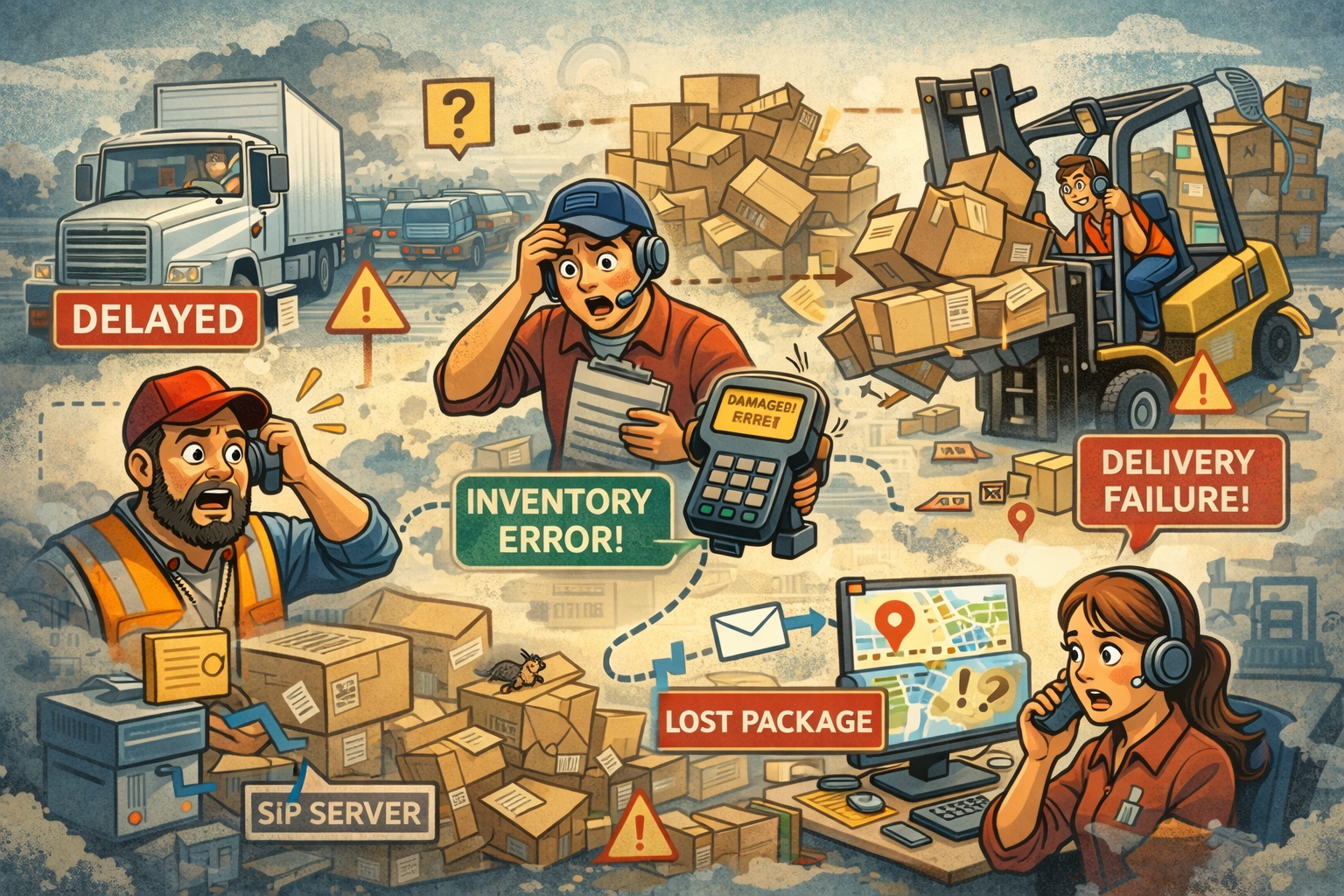 Logistics Problems Illustration